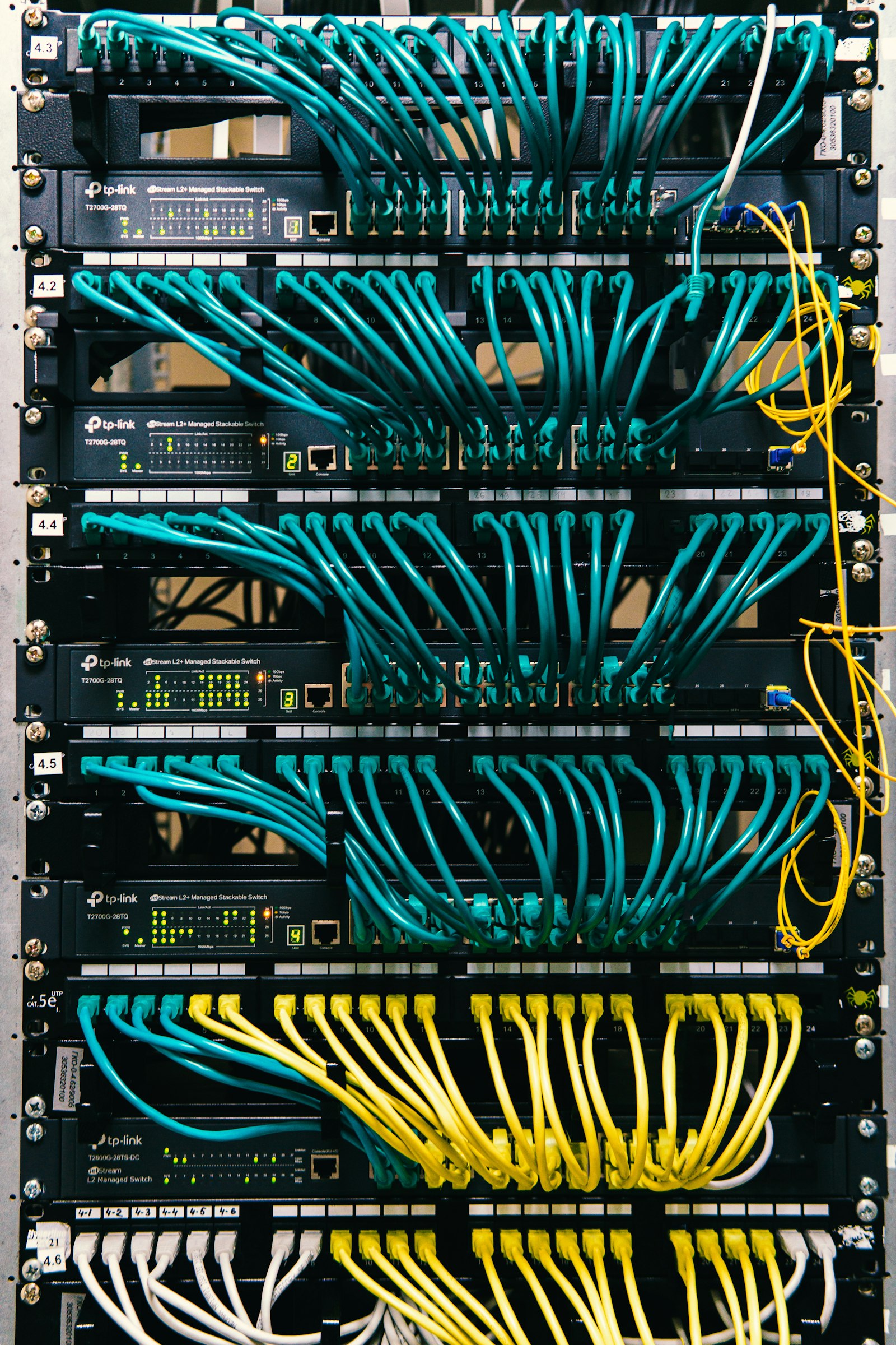 Network switches and structured Ethernet cabling